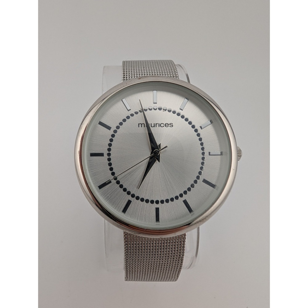 Maurices Watch Women 37mm Case Silver Mesh Metal Band- New Battery